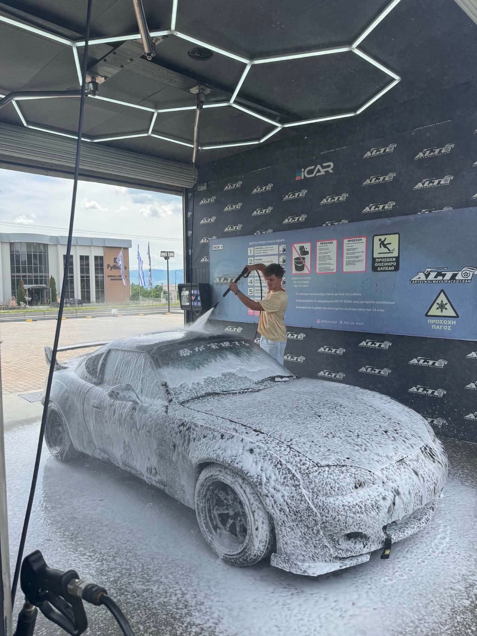 Fastback hardtop rear quarter view on NB Miata — coupe profile
